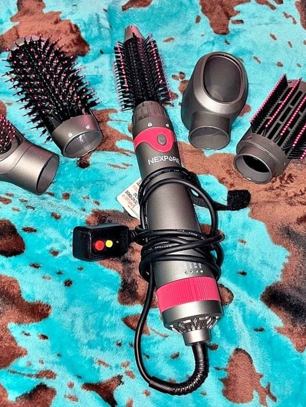 NEXPURE Hair Styling Tool Set in Black & Pink Like New